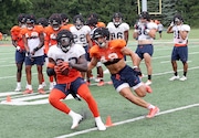 Syracuse Orange running back Yasin Willis (23). The Syracuse football team continue practice as they prepare for their season opener against  Ohio University Aug 31 at the JMA Wireless Dome. Denis Nett | dnett@syracuse.com