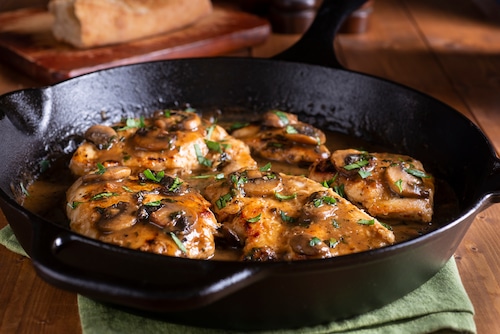 A photo of cast iron cooking.