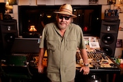 Hank Williams Jr. poses in a recording studio on June 6, 2022, in Nashville, Tenn., to promote his new album "Rich White Honky Blues,"  under his alter ego Thunderhead Hawkins.