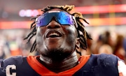 Syracuse linebacker Mikel Jones following the Orange's win against Virginia on Sept. 23, 2022. Jones has signed with a new NFL team. Dennis Nett | dnett@syracuse.com