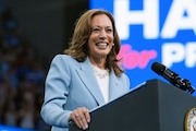 Vice President Kamala Harris speaks during a campaign rally, Tuesday, July 30, 2024, in Atlanta. (John Bazemore | AP Photo)