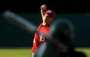 Baldwinsville starting pitcher Scott Blewett delivers the first pitch of the game against F.M.  in the Class AA Sestion III baseball game played at Alliance Bank Stadium. Dennis Nett/The Post-Standard