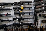 AR-15-style rifles are on display at a gun shop in Burbank, Calif., Thursday, June 23, 2022. (AP Photo/File photo)