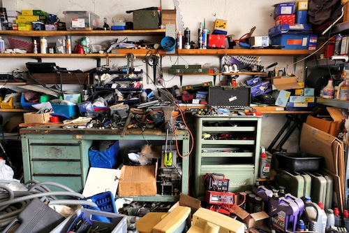 Messy garage