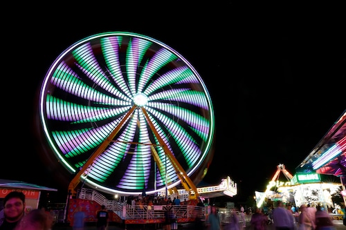 New York State Fair at night