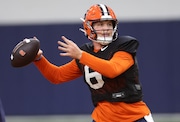 Syracuse Orange quarterback Kyle McCord (6). Practices continue for the Syracuse Football tea, as they prepare for the first game against Ohio University,
Dennis Nett | dnett@syracuse.com