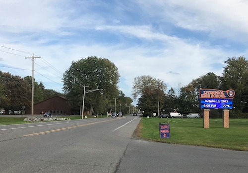 Liverpool High School entrance at Wetzel Road