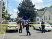 Syracuse police at the scene of a shooting in the 100 block of Steuben Street on Wednesday, June 5, 2024.