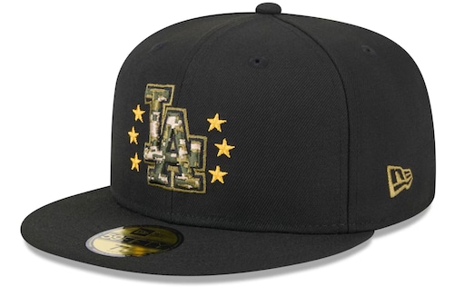 LA Dodgers Armed Forces hat.